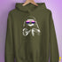 Pride Sloth Genderfluid Flag Sunglasses Hoodie - Army